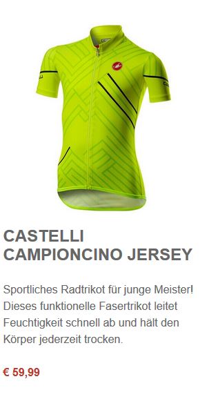 Castelli Campioncino Jersey